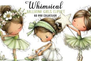 Whimsical Ballerina Girls PNG Clipart Graphic by Print Magic · Creative ...