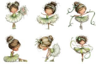 Whimsical Ballerina Girls PNG Clipart Graphic by Print Magic · Creative ...