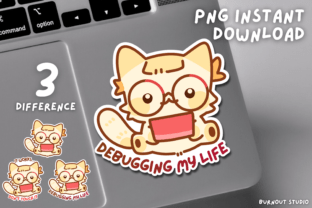 3 Coder Cat PNG | Cute Cat Job