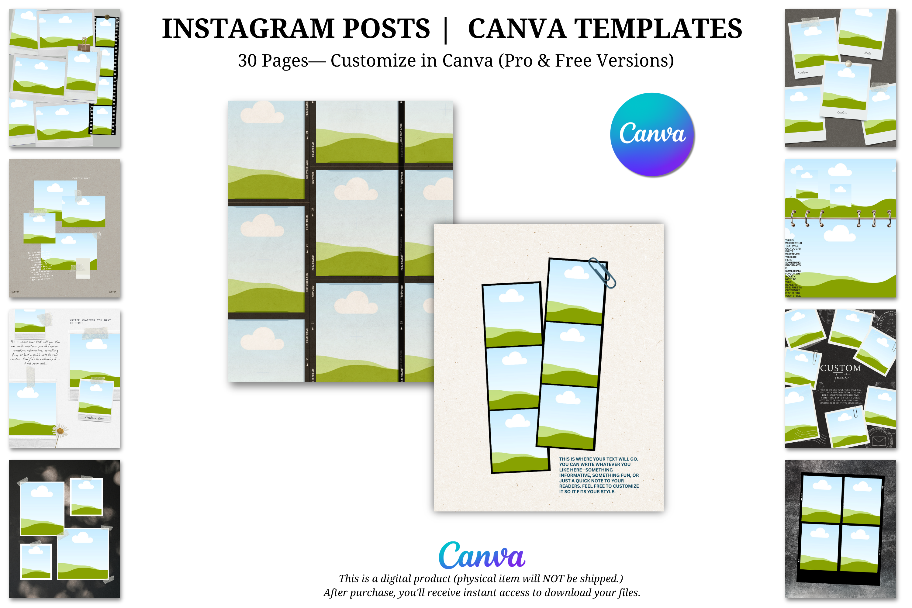 30 Instagram Post Canva Templates