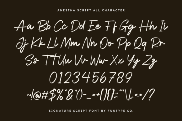 Anestha Script Font - Preview 1