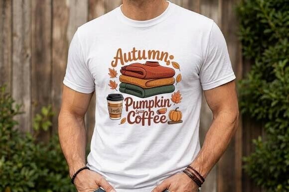Autumn Pumpkin Spice Coffee PNG