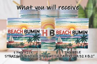 Beach Sunset Palm Trees 20oz Tumbler Graphic by Marino · Creative Fabrica