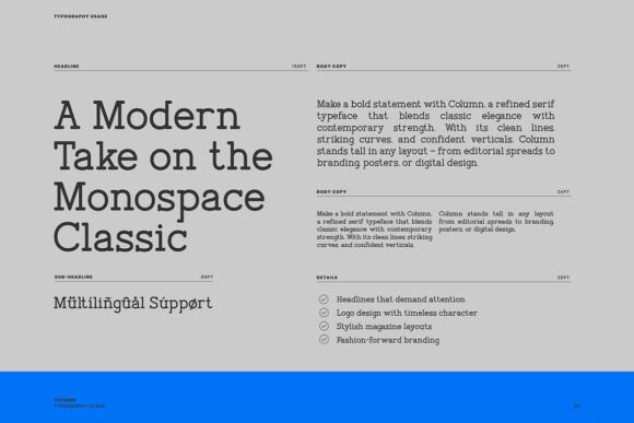 Column Font - Preview 2