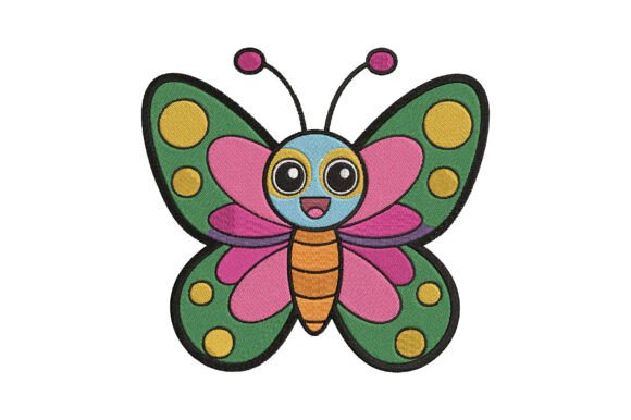 Cute Butterfly Embroidery Design