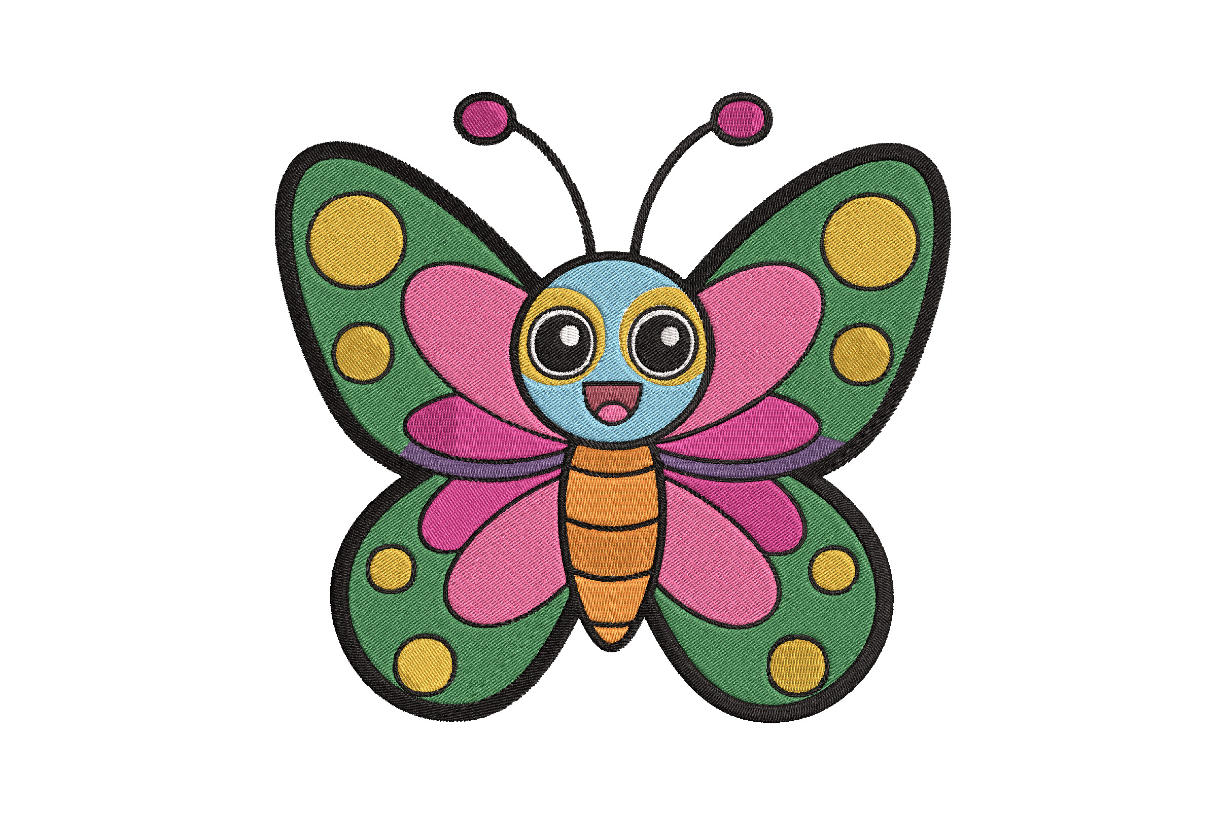 Cute Butterfly Embroidery Design