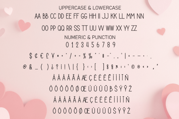 Dreaming Valentines Font PNG with transparent background - Preview 6