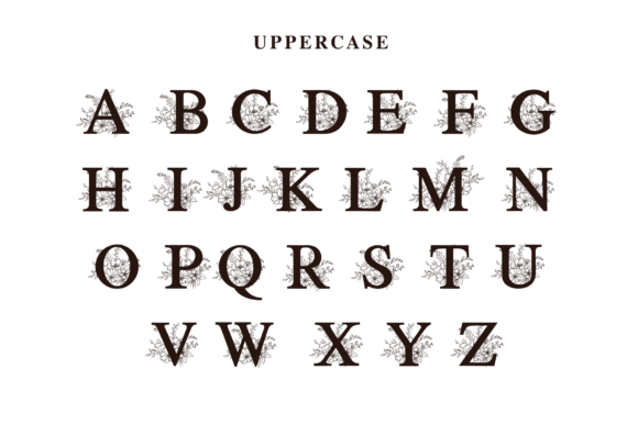 Elegant Floral Monogram Font - Preview 6