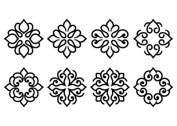 Floral Medallion Vector Set