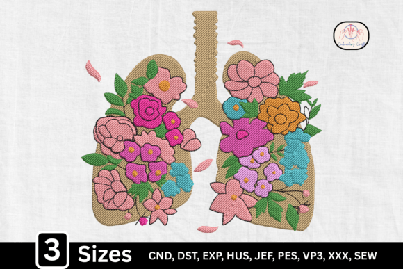 Floral Nurse Medical Lung