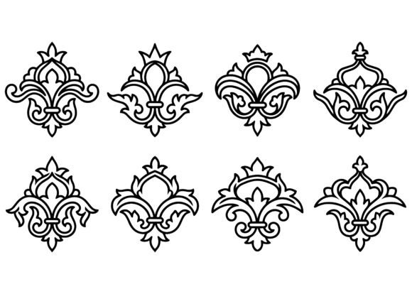 Floral Royal Ornament Vector SVG Set