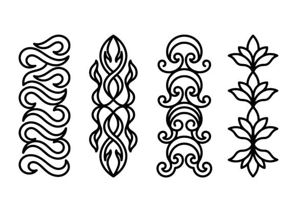Floral Vine Border SVG Set