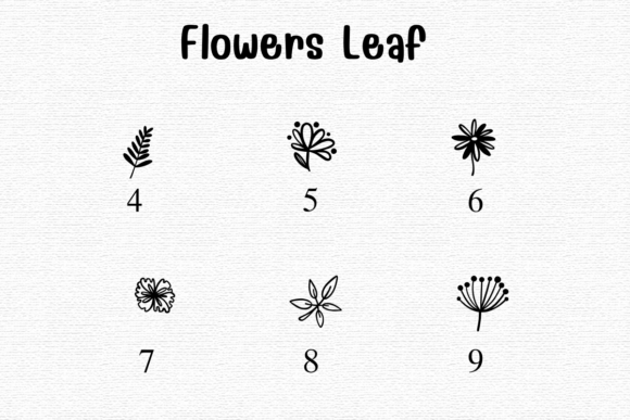 Flowers Leaf Font - Preview 3