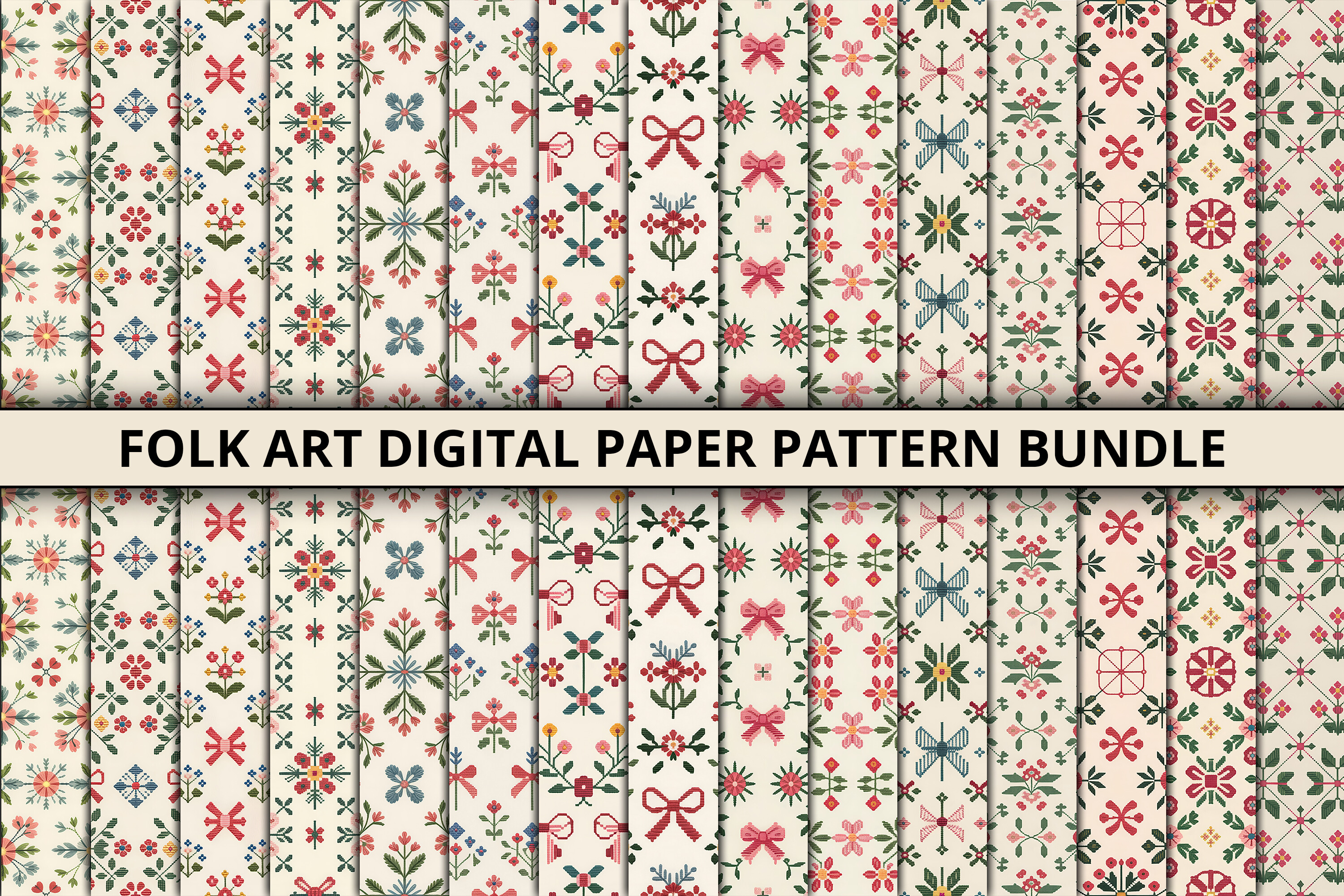 Folk Art Paper Pattern Bundle