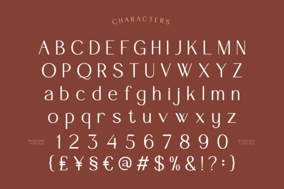 Hanggara Font PNG with transparent background - Preview 1