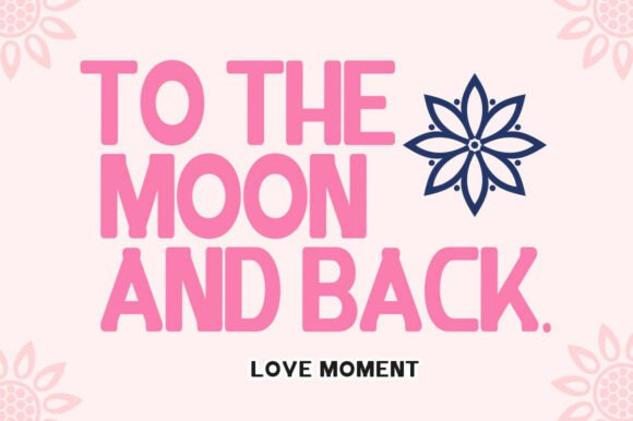 Heart Chunky Font PNG with transparent background - Preview 3
