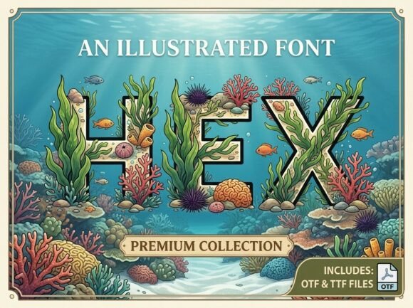 Hex Font PNG with transparent background - Preview 1