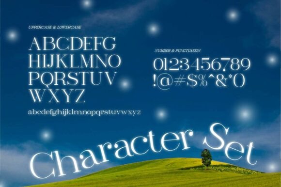 Jina Glow Font PNG with transparent background - Preview 1