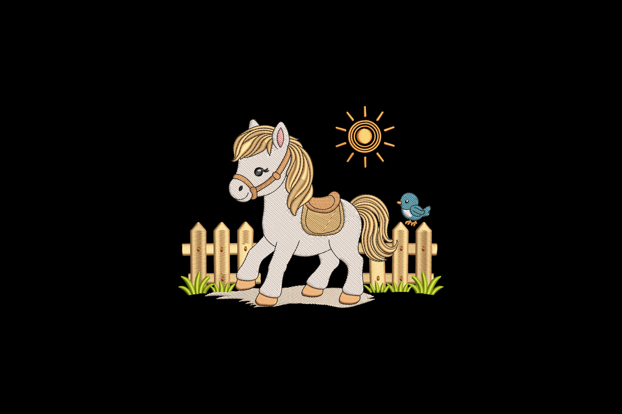 Little Pony Pastoral Scene