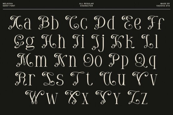 Melkova Font PNG with transparent background - Preview 1