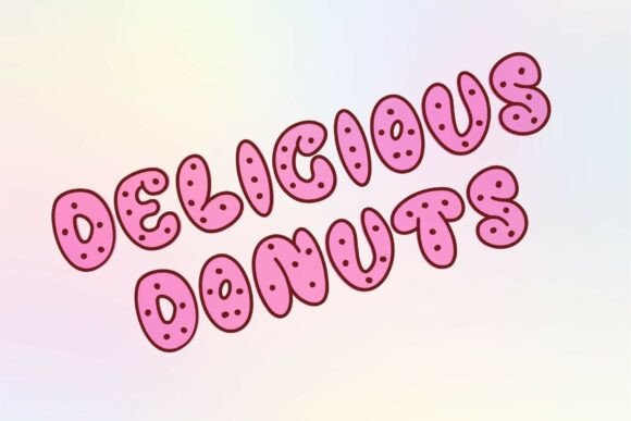 Melted Donuts Font PNG with transparent background - Preview 2