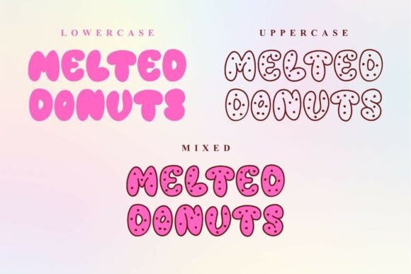 Melted Donuts Font PNG with transparent background - Preview 3