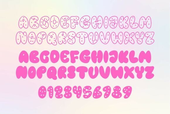 Melted Donuts Font PNG with transparent background - Preview 5
