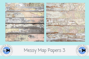 Messy String Map Messy Map Papers 3 Graphic by Wetfish Designs · Creative Fabrica