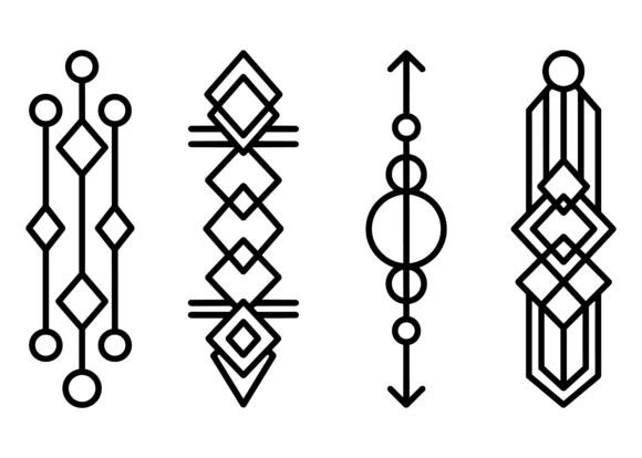 Minimal Geometric Ornament Vector Set