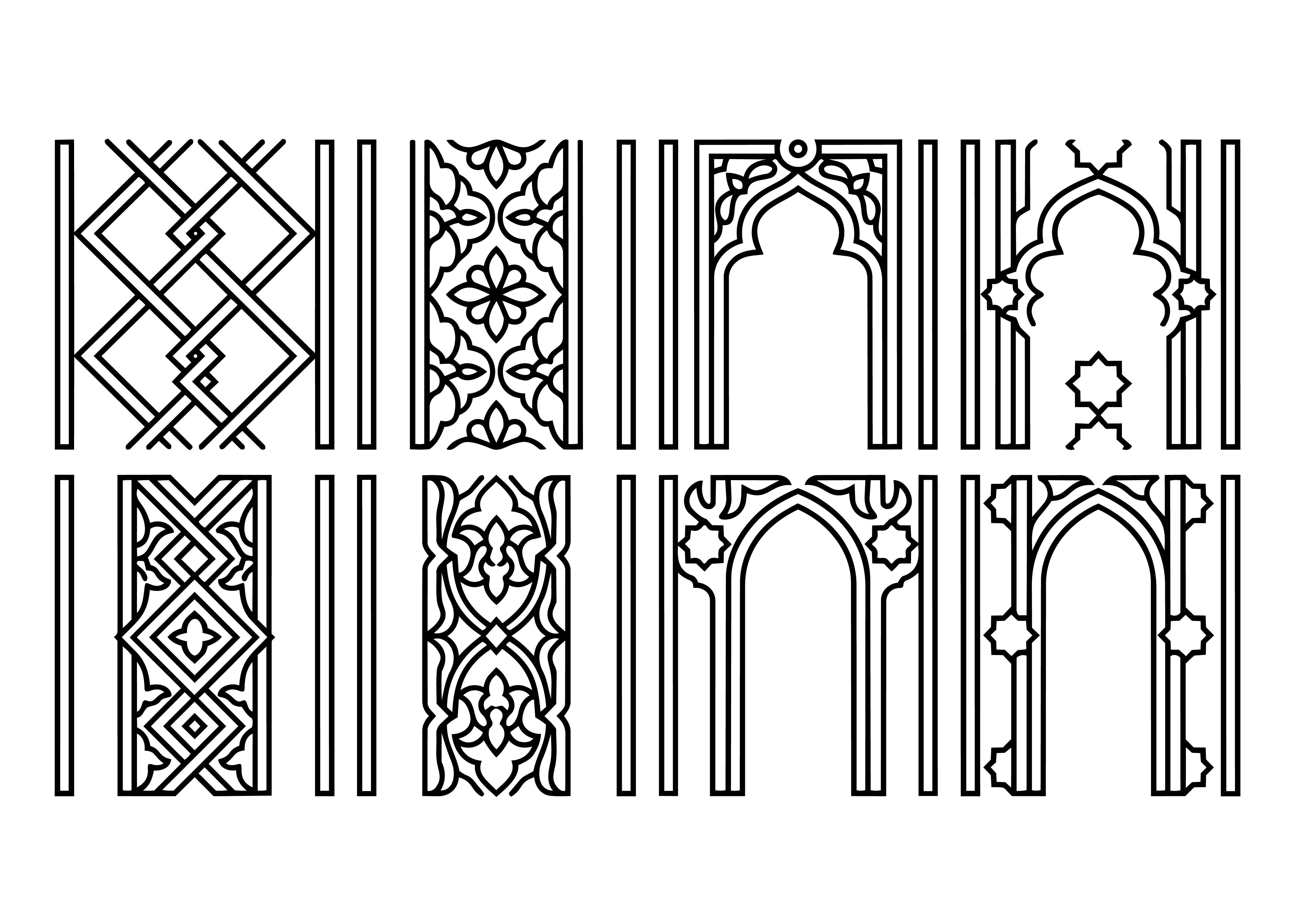 Moroccan Arch Frame & Border SVG Bundle