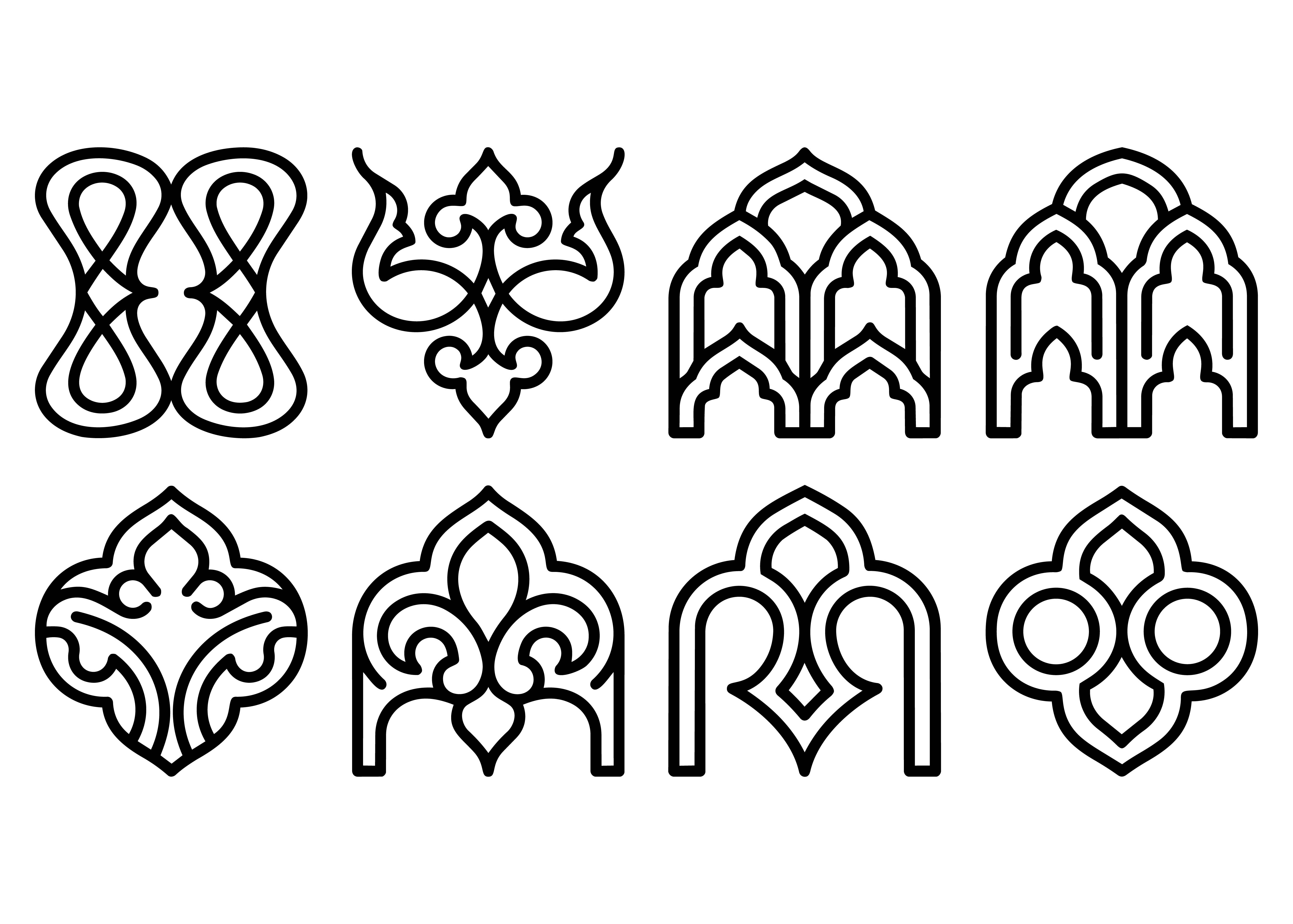Moroccan Arch Vector Set