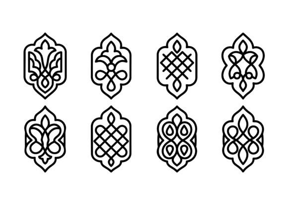 Moroccan Arch Ornament SVG Set