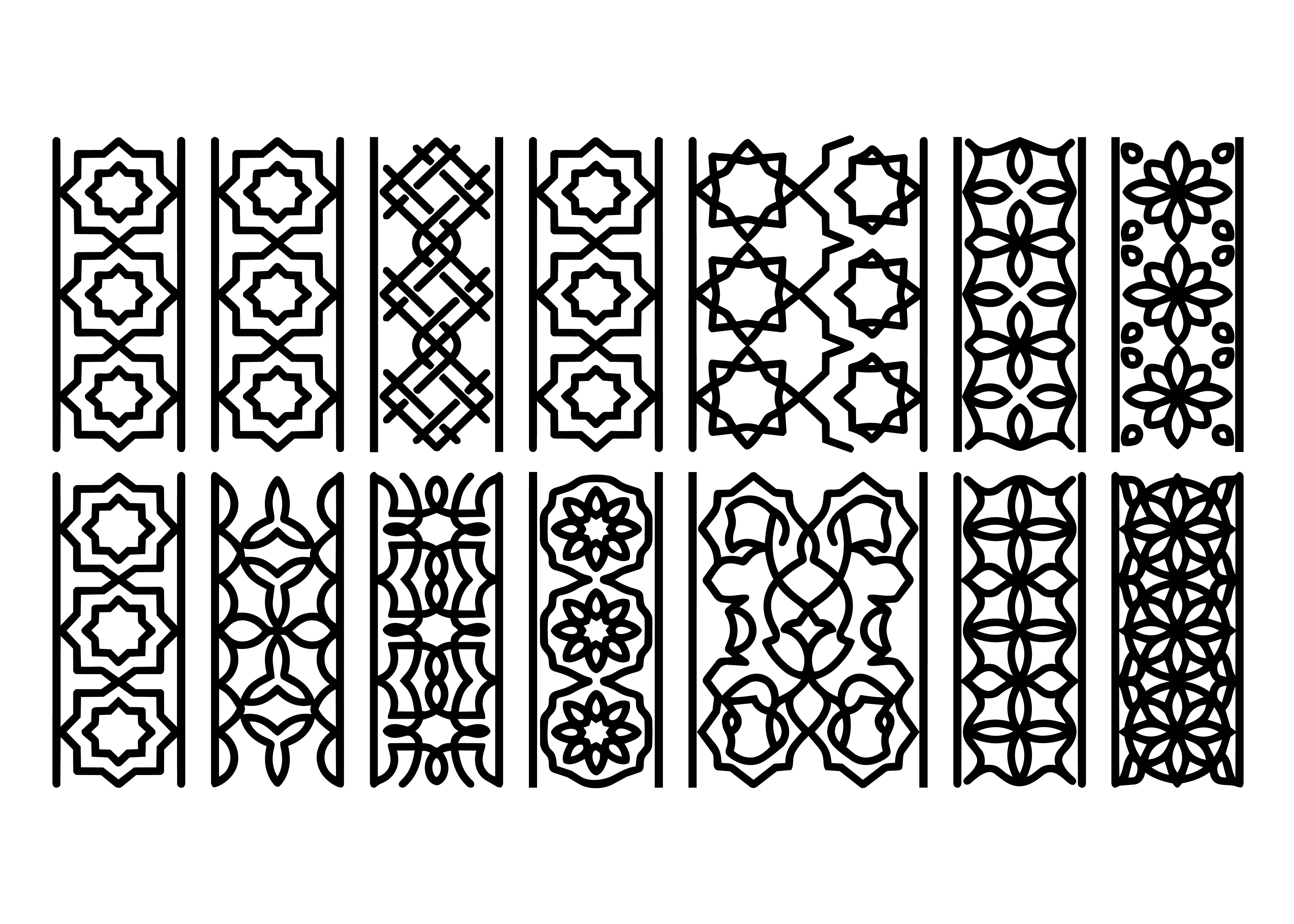 Moroccan Border Pattern SVG Bundle
