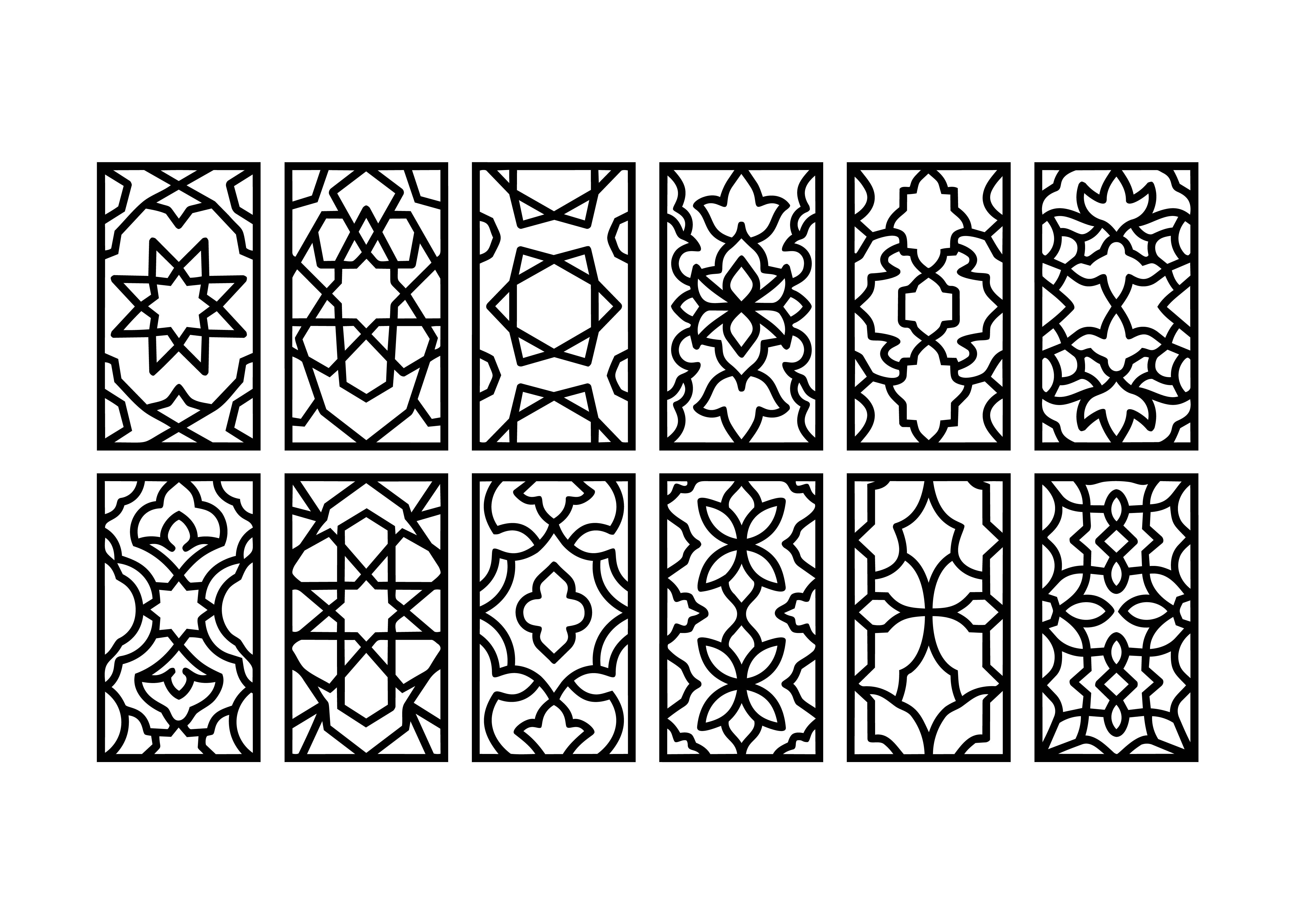 Moroccan Geometric Panel SVG Bundle