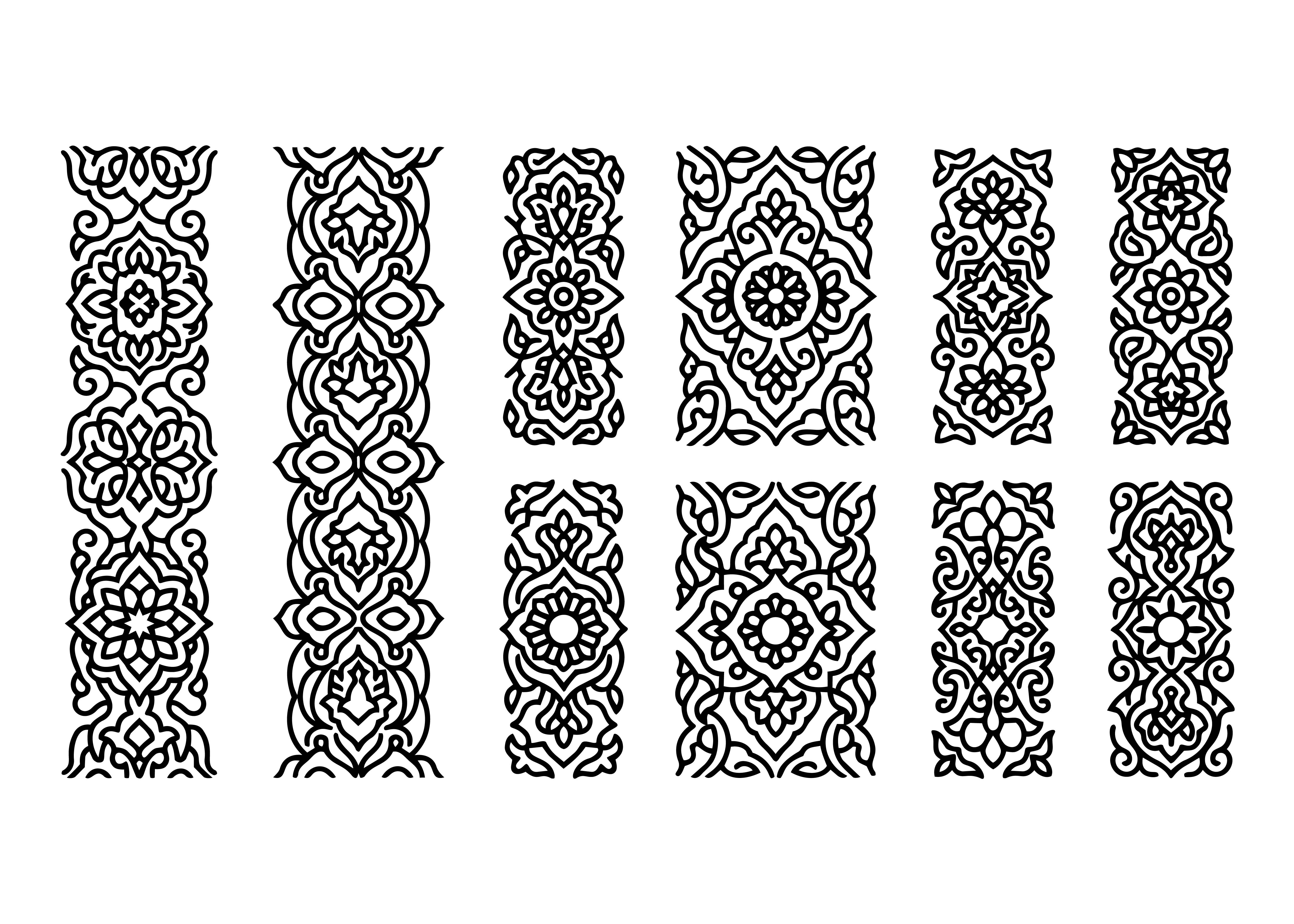 Ornate Floral Border SVG Bundle