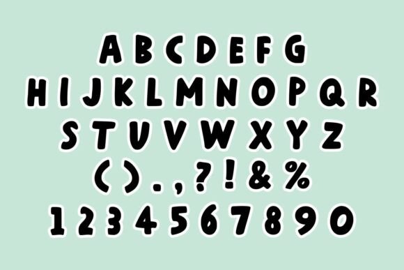 Playful Daily Font PNG with transparent background - Preview 3