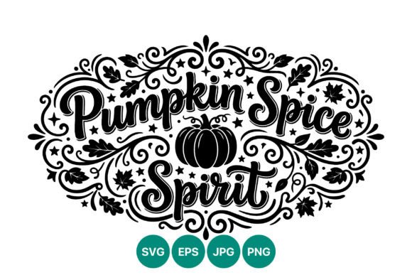 Pumpkin Spice Spirit Vector Calligraphy
