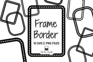 Rope Beaded Border Frame SVG PNG Bundle