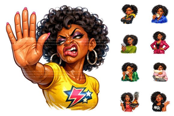 Sassy Black Woman Bathroom Wall Art PNG Graphic Illustrations By Aspect_Studio