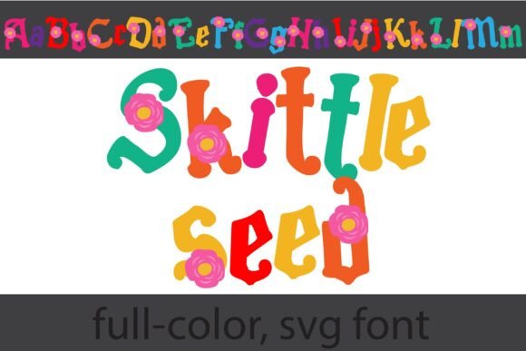 Skittleseed Color Font PNG with transparent background - Preview 2