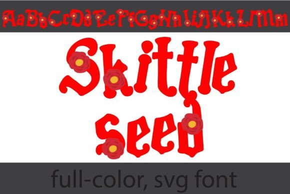 Skittleseed Color Font PNG with transparent background - Preview 3