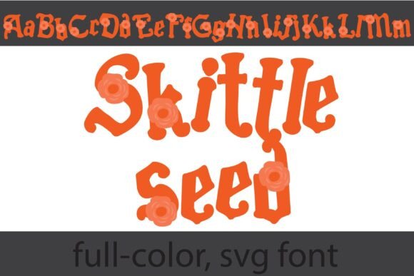Skittleseed Color Font PNG with transparent background - Preview 4