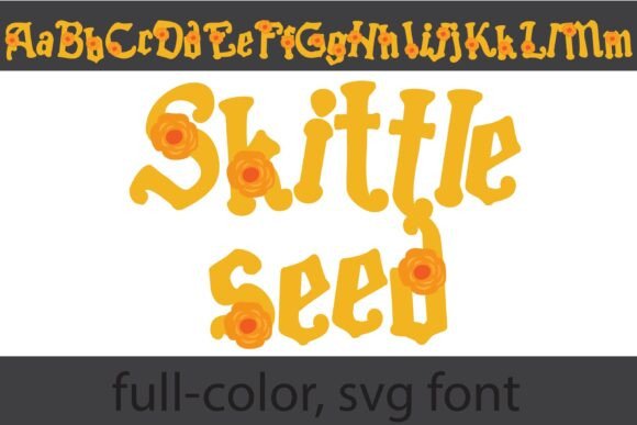 Skittleseed Color Font PNG with transparent background - Preview 5