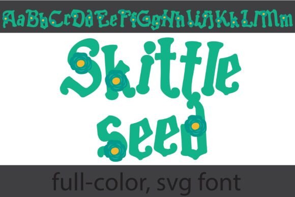 Skittleseed Color Font PNG with transparent background - Preview 6