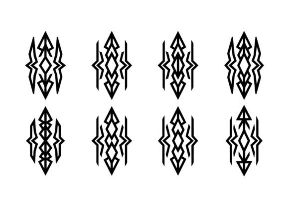 Tribal Geometric Ornament SVG Set