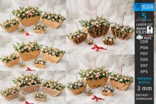 Umbrella Flower Boxes Laser Cut Bundle · Creative Fabrica