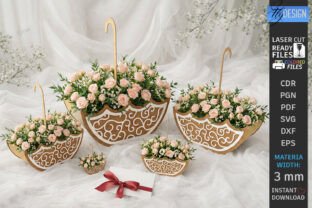 Umbrella Flower Boxes Laser Cut Bundle · Creative Fabrica