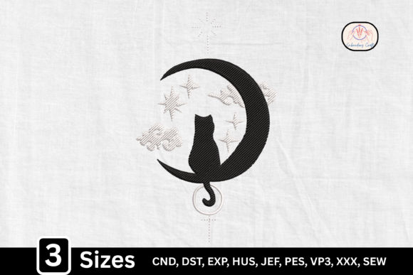 Witchy Star Moon Cat