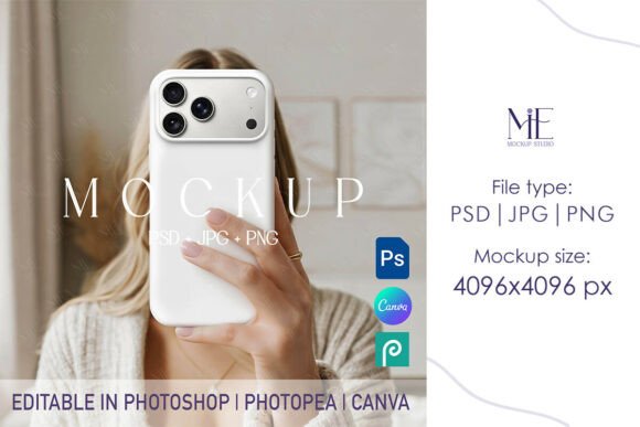IPhone 17 Case Mockup Smartphone Tough