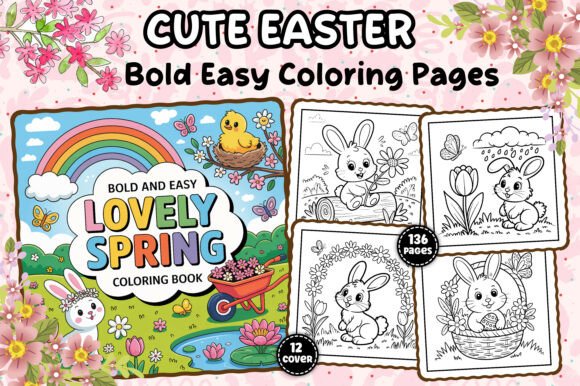 Bold & Easy Lovely Spring Coloring Book